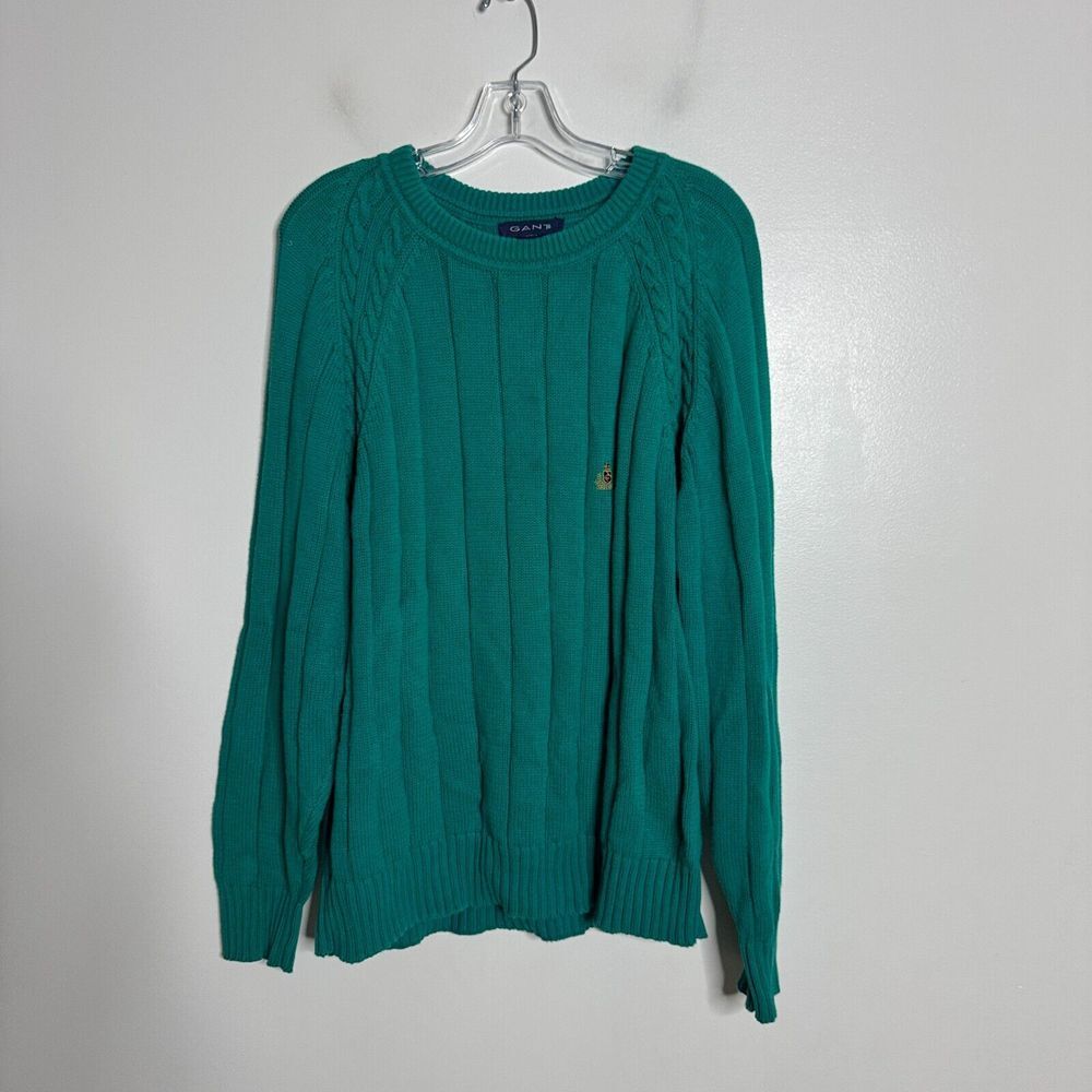 Gant Sweater Large Mens Teal Green Vintage